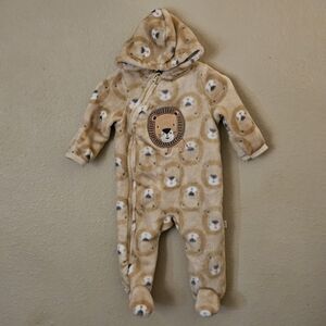 Cozy Tan Bear Kids Footie